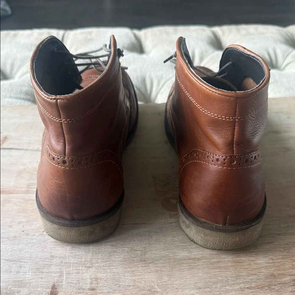 Men's 7.5 Brown Leather‎ Brogue Boots